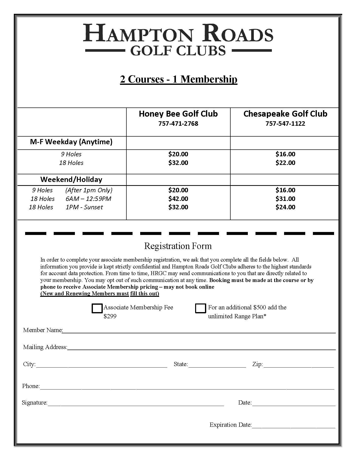 Membership Form Page 1